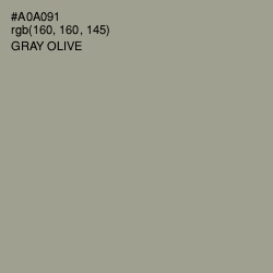 #A0A091 - Gray Olive Color Image